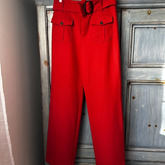 Sezane Phil Belted Trousers in Brique Size 38 - Picture 7 of 11